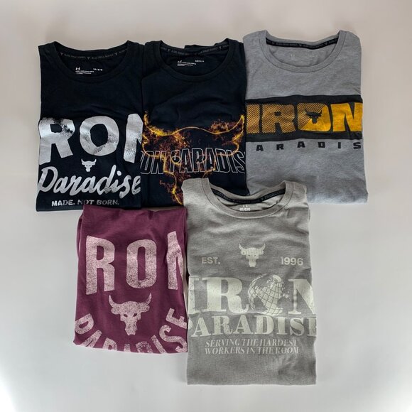 Under Armour Other - Lot of 5 Project Rock Under Armour Iron Paradise Tops Mens Large